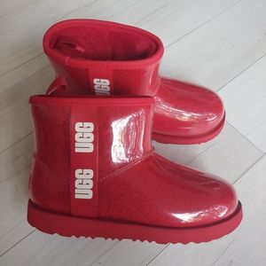 UGG NEW Classic Clear Mini II Boots Samba Red